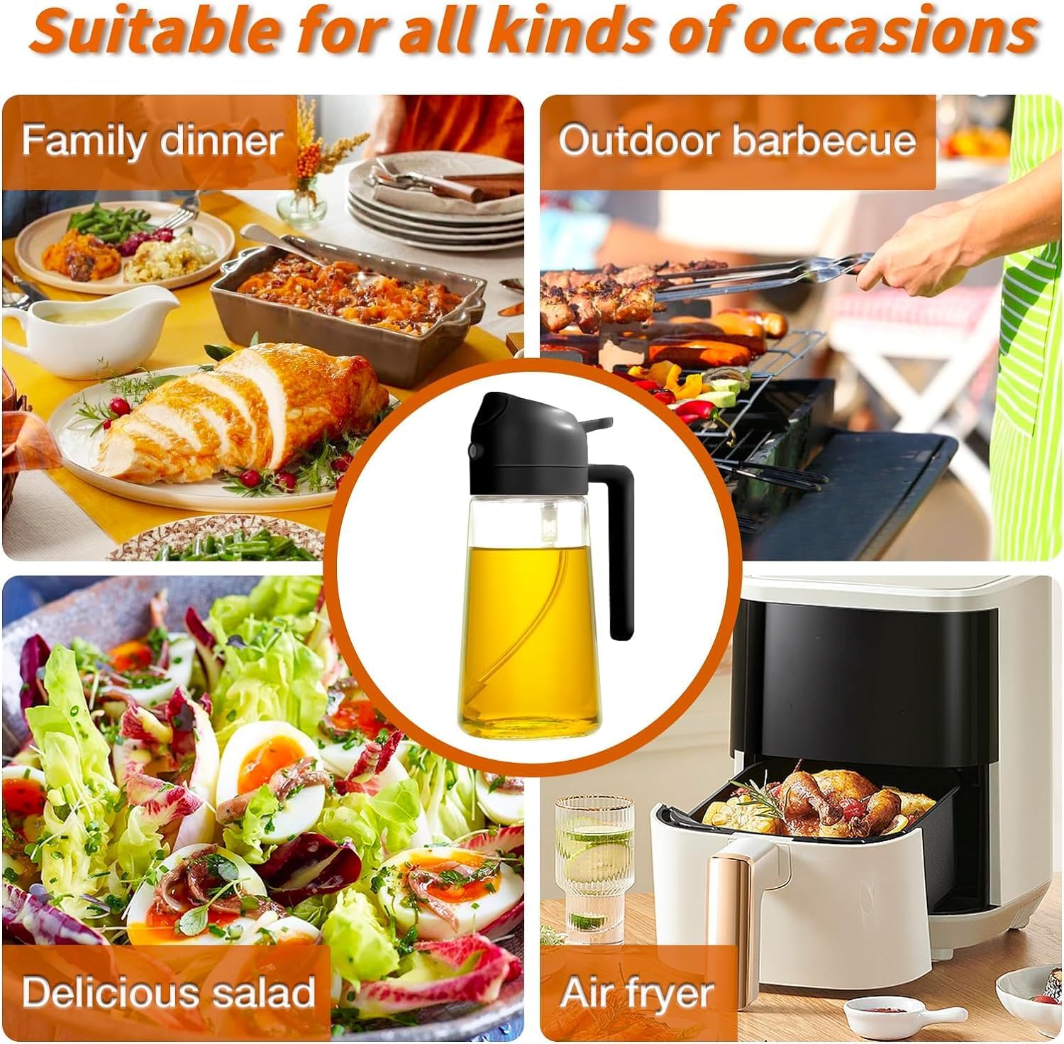 SmartPress Precision Oil Dispenser — Leakproof, Mess-Free Pour